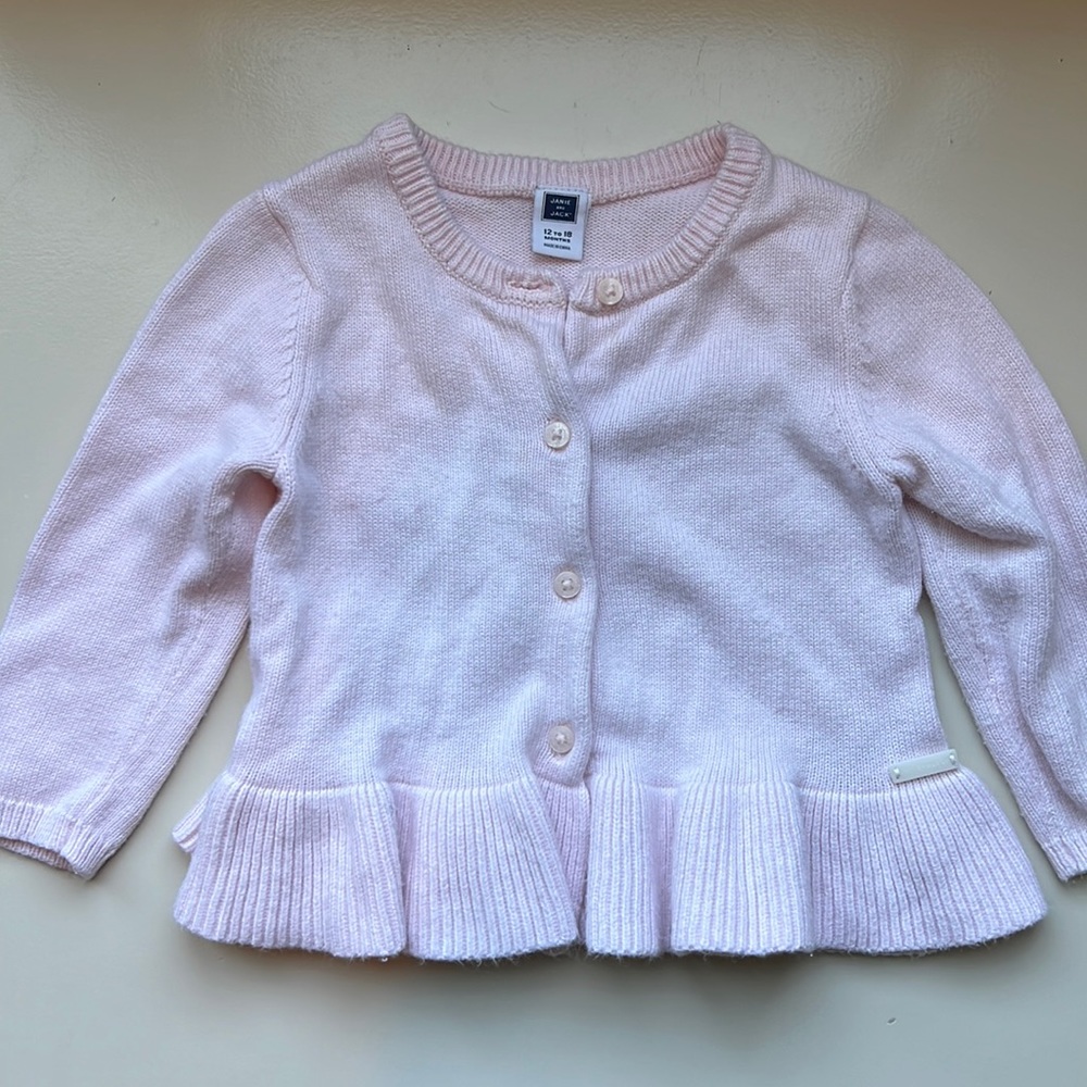 Janie and Jack pink cardigan